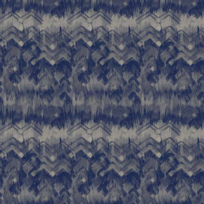 Brushed Herringbone Wallpaper - Blue