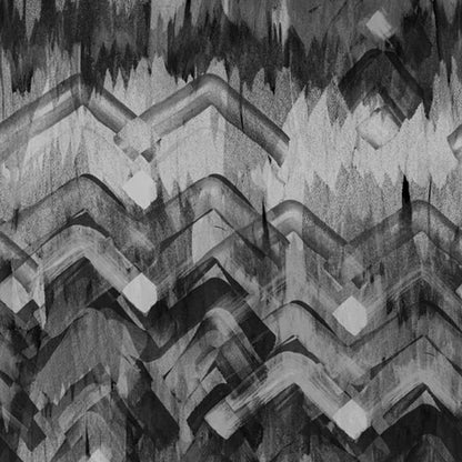Brushed Herringbone Wallpaper - Charcoal