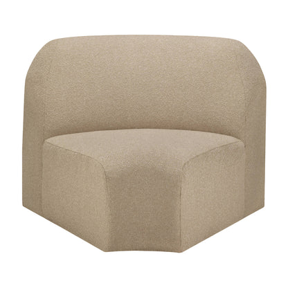 Bulky 45 Degrees Round Corner Modular Sofa - Almond