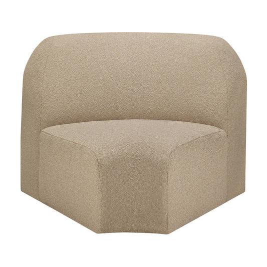 Bulky 45 Degrees Round Corner Modular Sofa - Almond