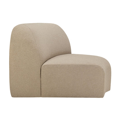 Bulky 45 Degrees Round Corner Modular Sofa - Almond