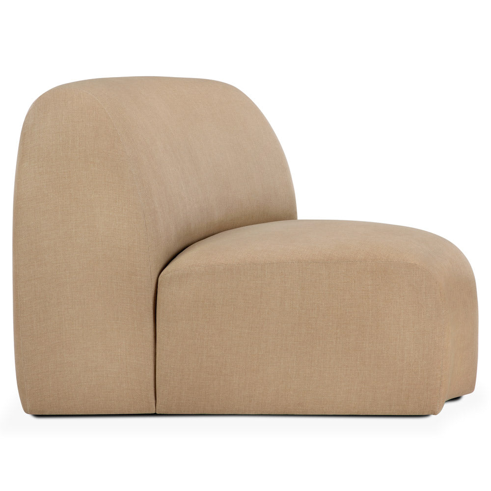 Bulky 45 Degrees Round Corner Modular Sofa - Light Sepia