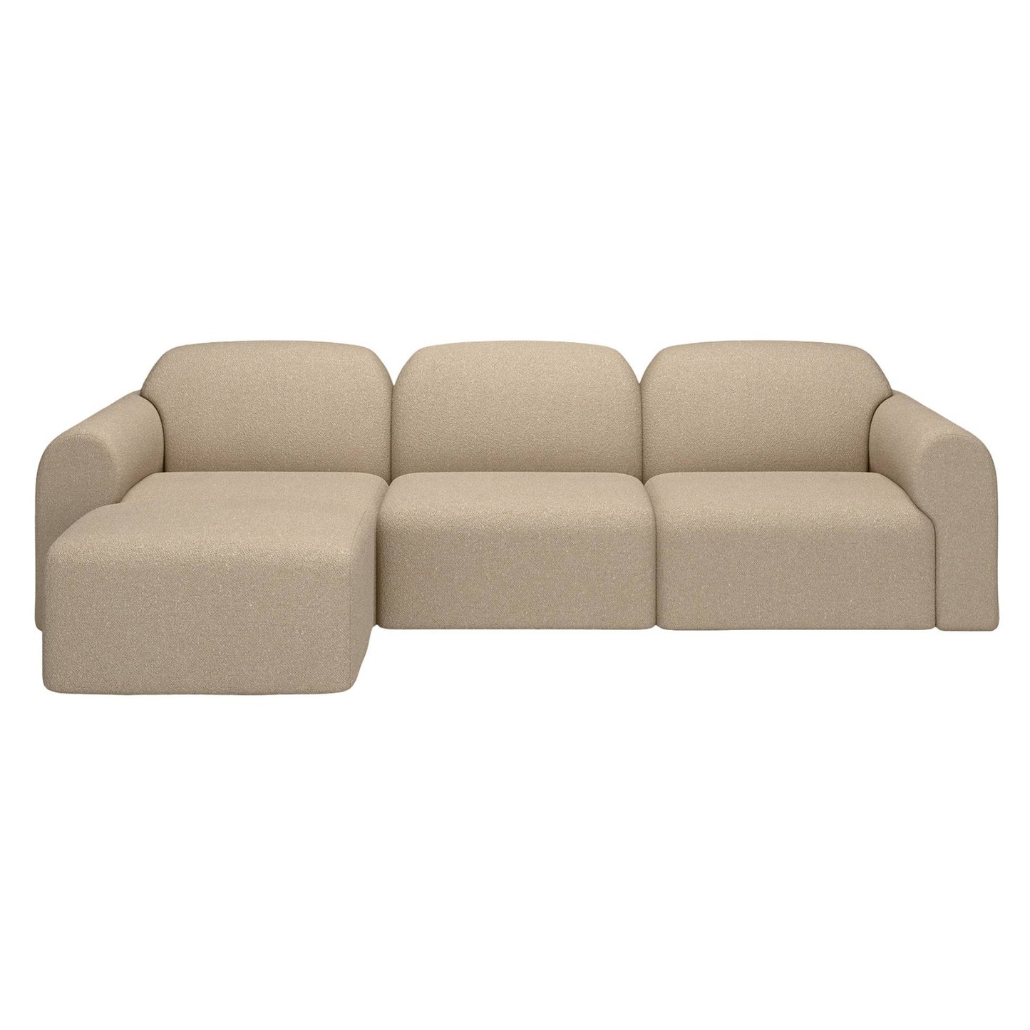 Bulky End Seater With Left Arm Modular Sofa - Almond