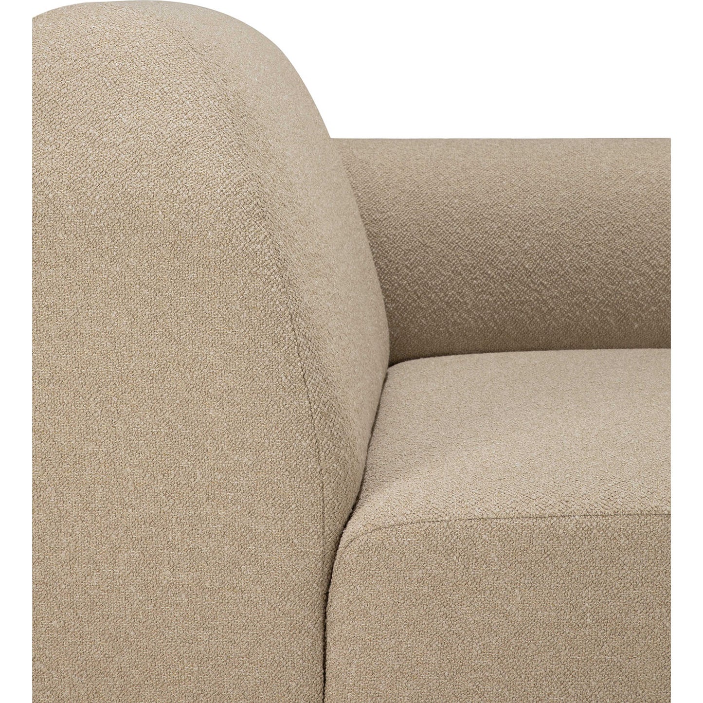 Bulky End Seater With Left Arm Modular Sofa - Almond