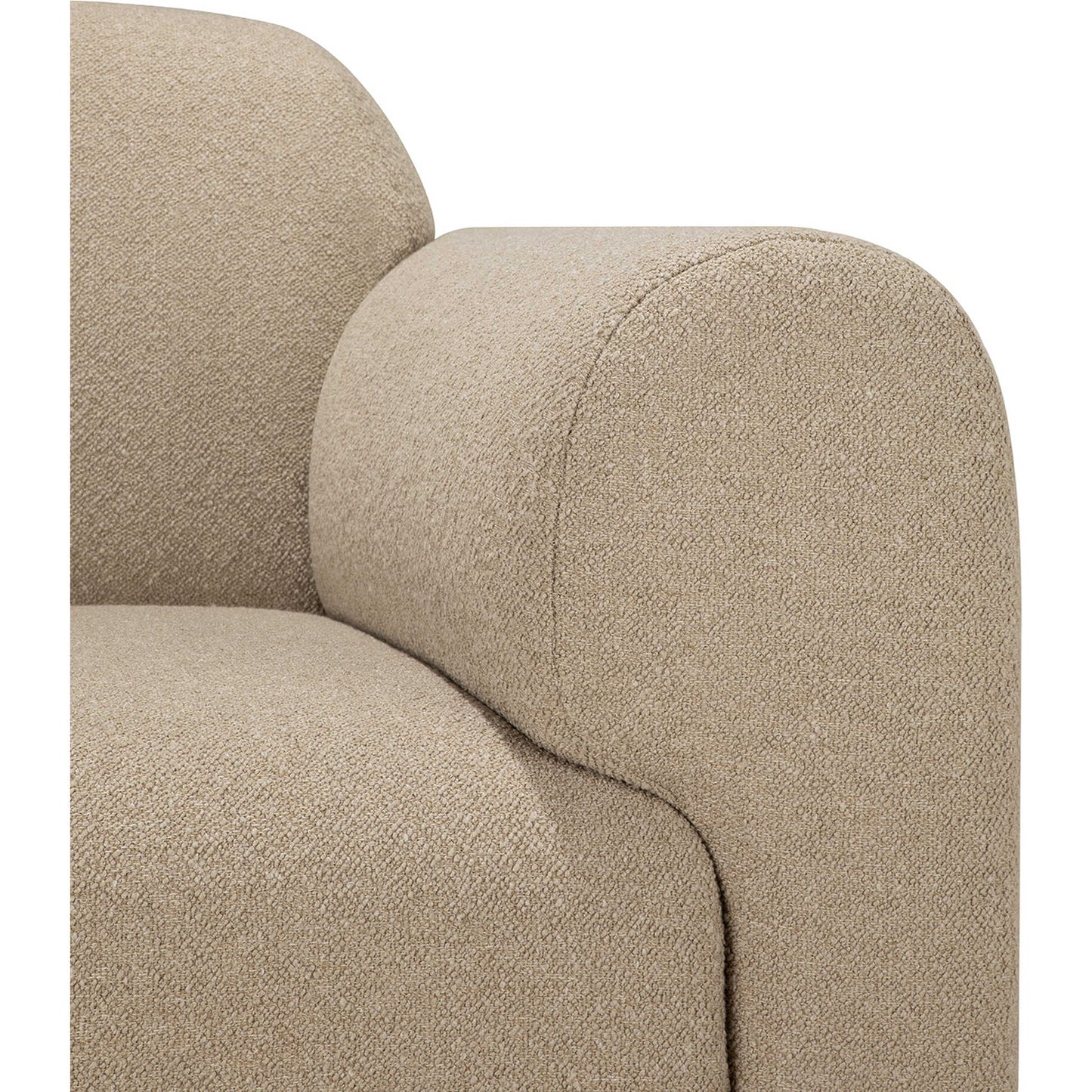Bulky End Seater With Left Arm Modular Sofa - Almond