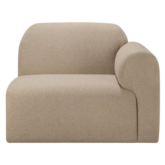 Bulky End Seater With Left Arm Modular Sofa - Almond