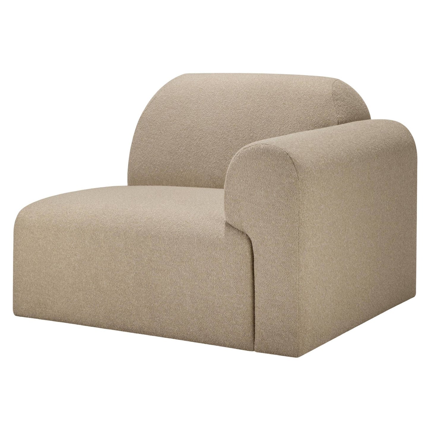Bulky End Seater With Left Arm Modular Sofa - Almond