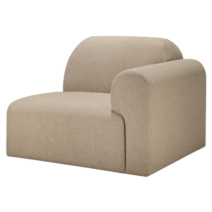 Bulky End Seater With Left Arm Modular Sofa - Almond