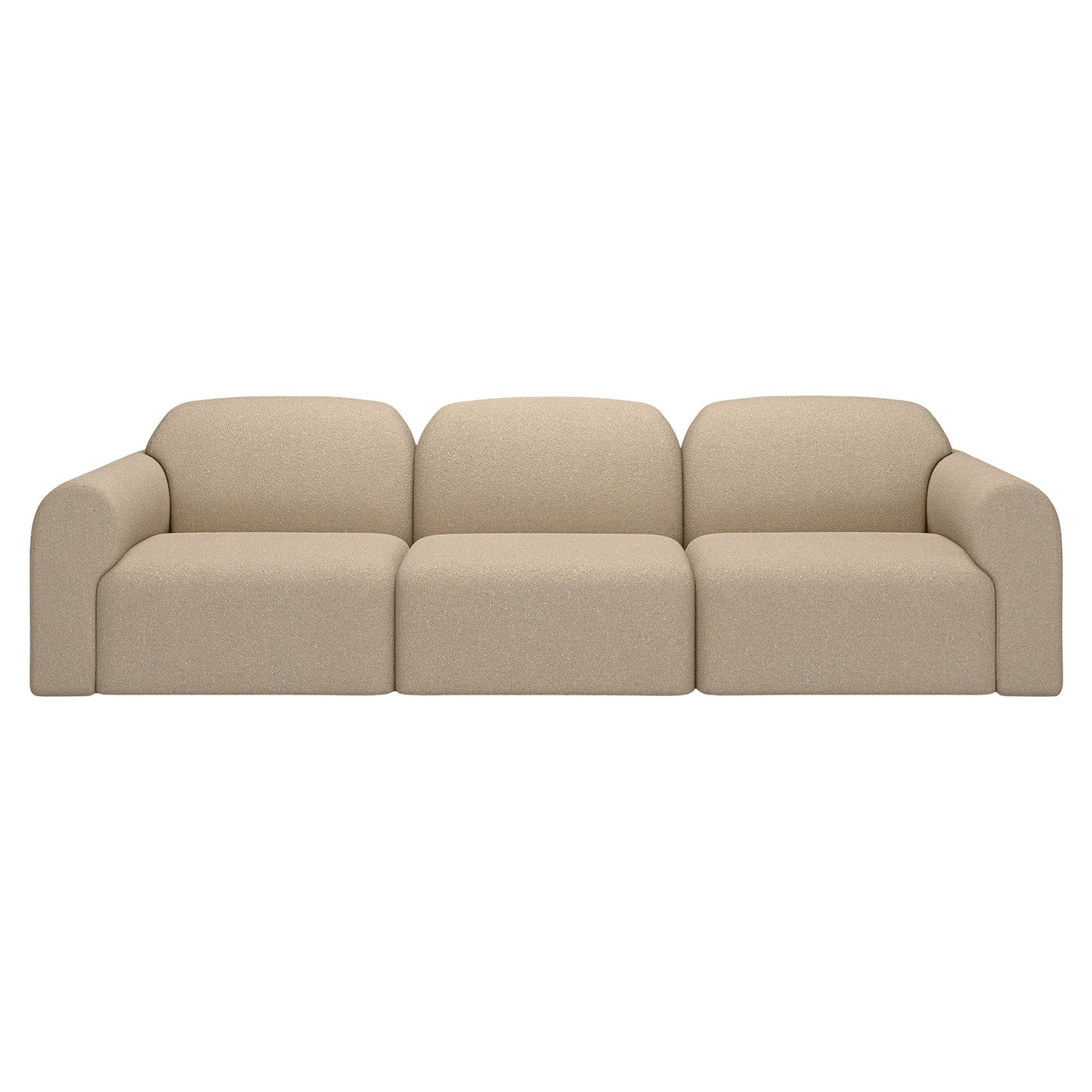 Bulky End Seater With Left Arm Modular Sofa - Almond