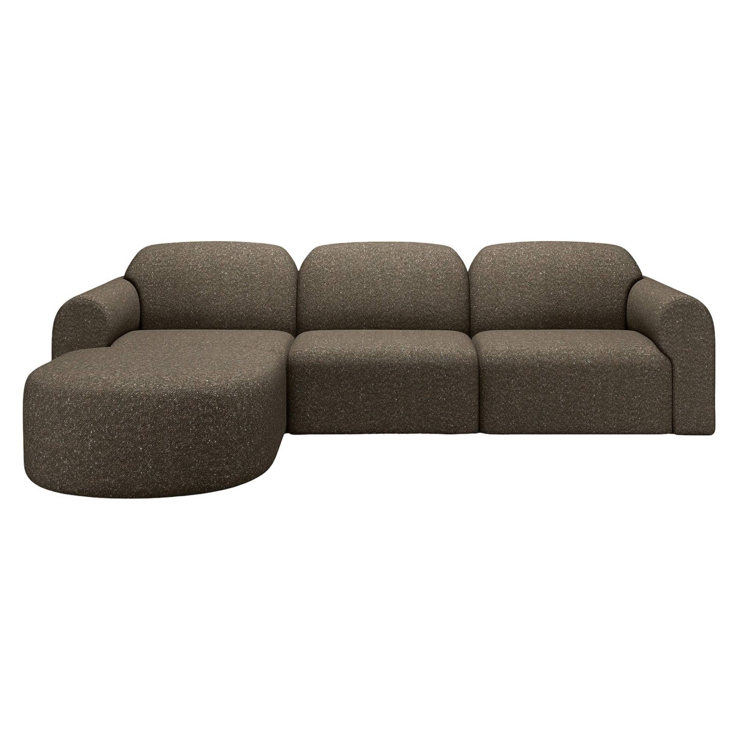 Bulky End Seater With Left Arm Modular Sofa - Cedar