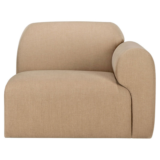 Bulky End Seater With Left Arm Modular Sofa - Light Sepia