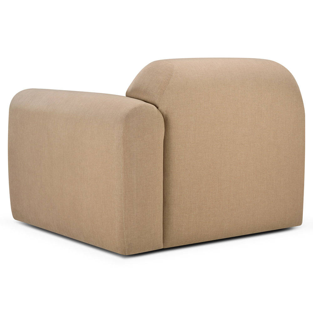 Bulky End Seater With Left Arm Modular Sofa - Light Sepia
