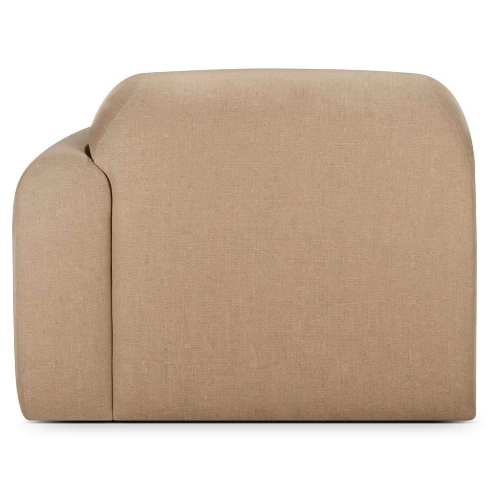 Bulky End Seater With Left Arm Modular Sofa - Light Sepia