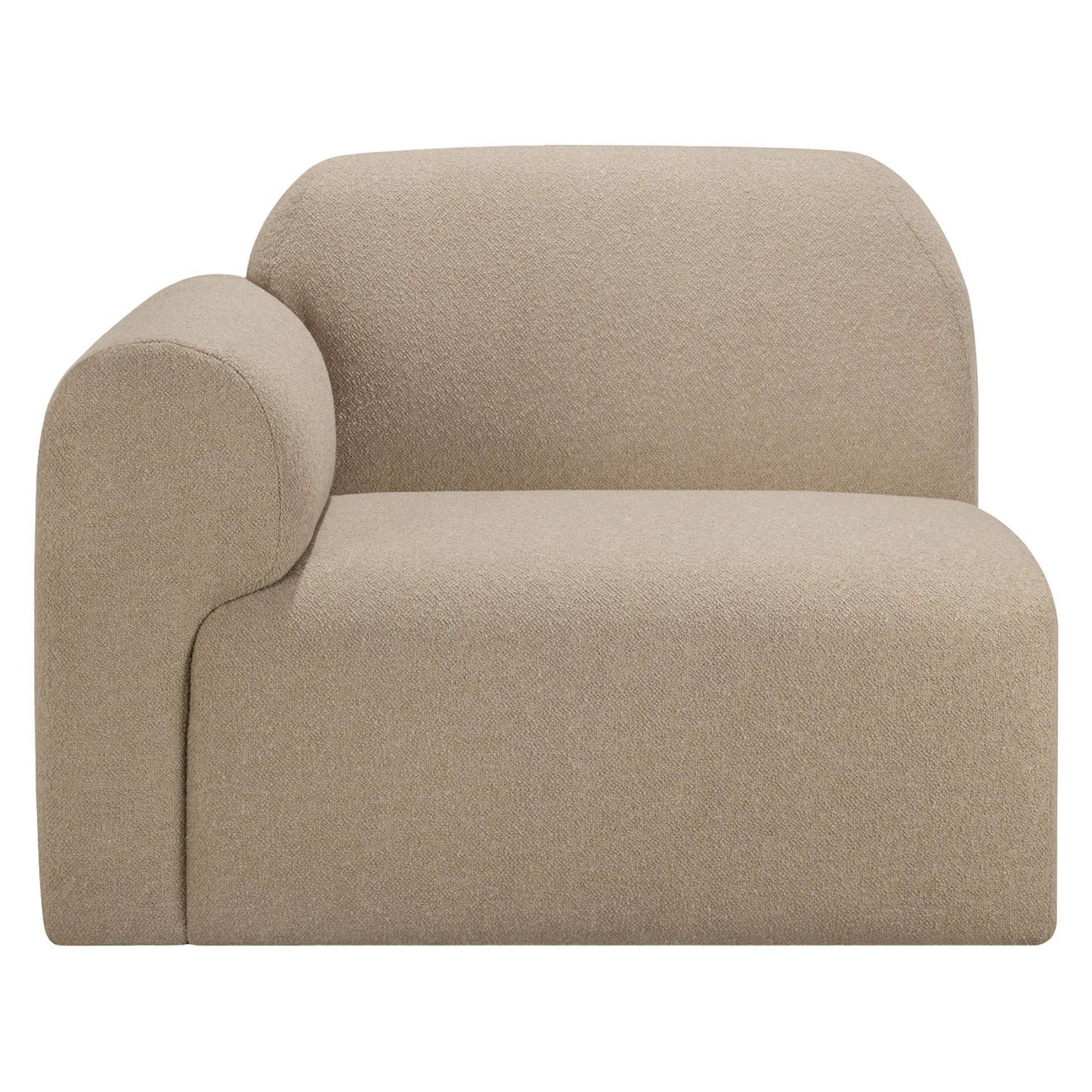 Bulky End Seater With Right Arm Modular Sofa - Almond