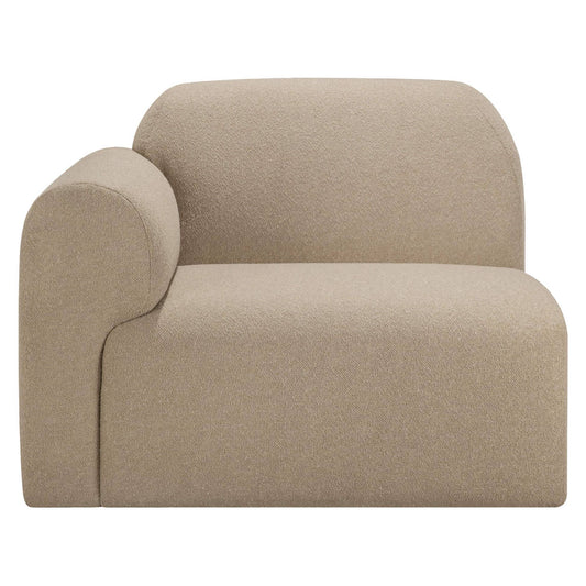 Bulky End Seater With Right Arm Modular Sofa - Almond