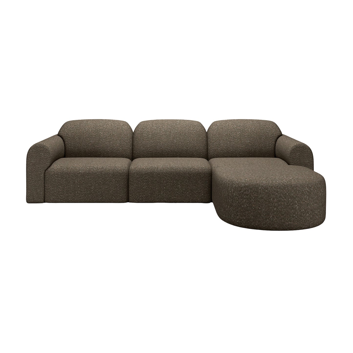 Bulky End Seater With Right Arm Modular Sofa - Cedar