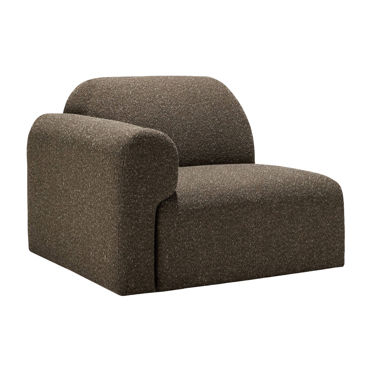 Bulky End Seater With Right Arm Modular Sofa - Cedar