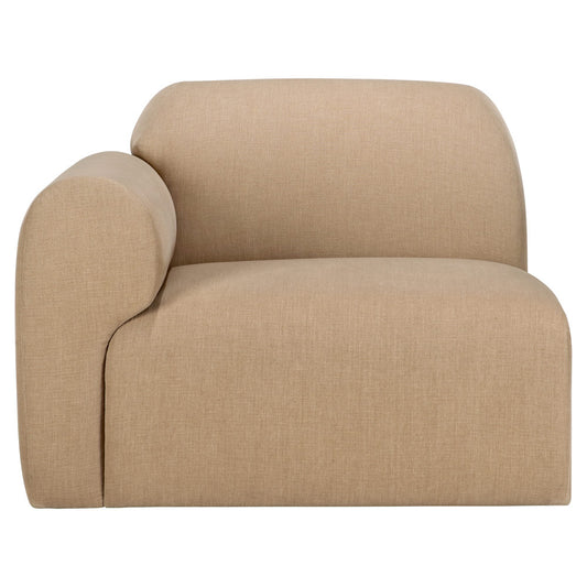 Bulky End Seater With Right Arm Modular Sofa - Light Sepia