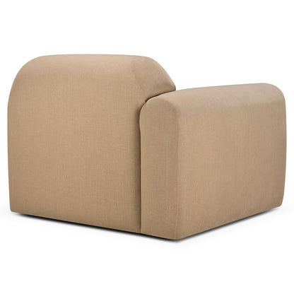 Bulky End Seater With Right Arm Modular Sofa - Light Sepia