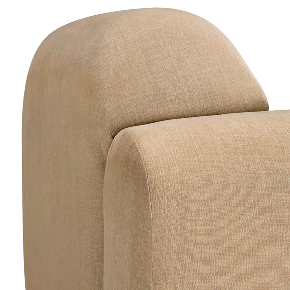Bulky End Seater With Right Arm Modular Sofa - Light Sepia