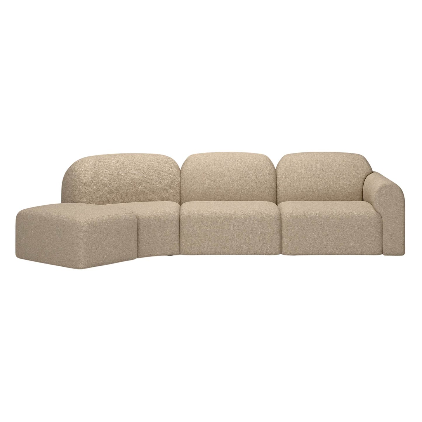 Bulky Footstool - Almond