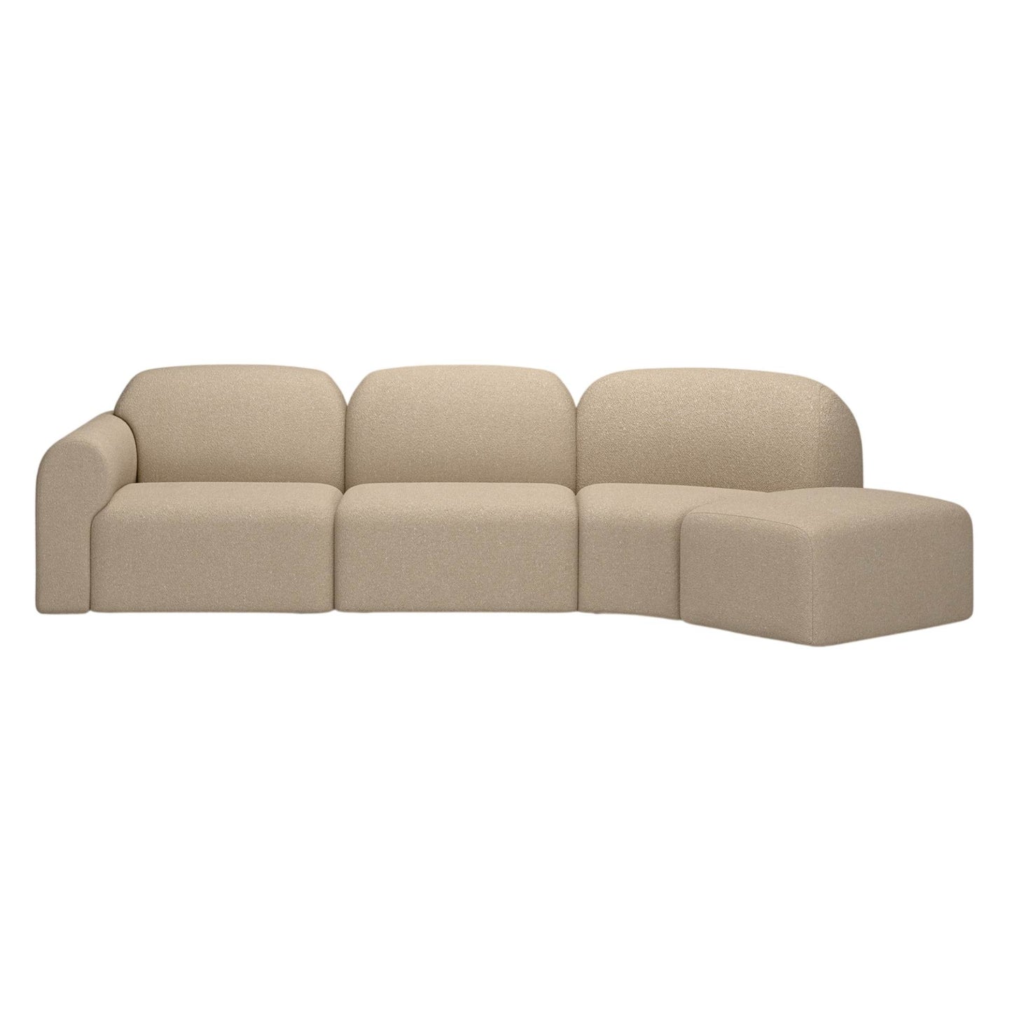 Bulky Footstool - Almond