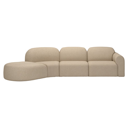 Bulky Semi-Circle Footstool - Almond