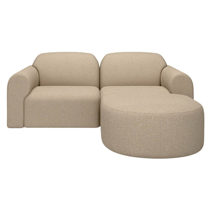 Bulky Semi-Circle Footstool - Almond