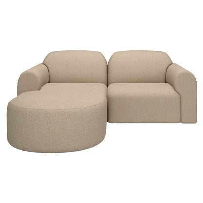 Bulky Semi-Circle Footstool - Almond