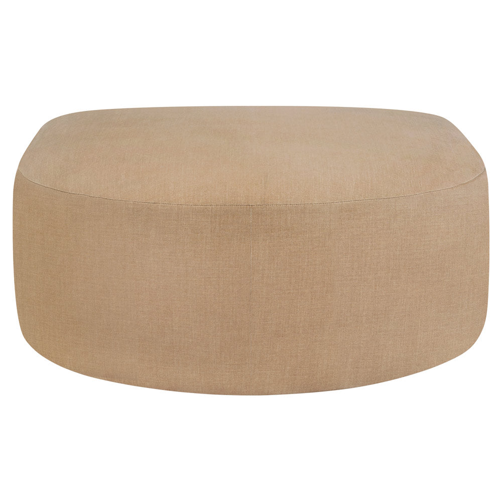 Bulky Semi-Circle Footstool - Light Sepia