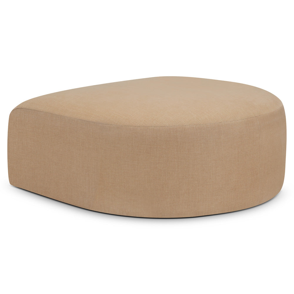 Bulky Semi-Circle Footstool - Light Sepia
