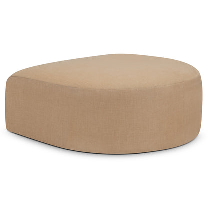 Bulky Semi-Circle Footstool - Light Sepia