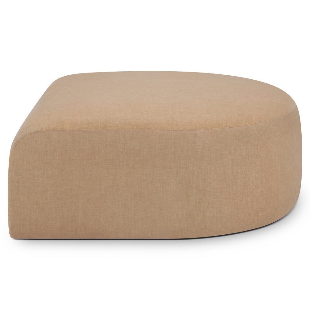 Bulky Semi-Circle Footstool - Light Sepia