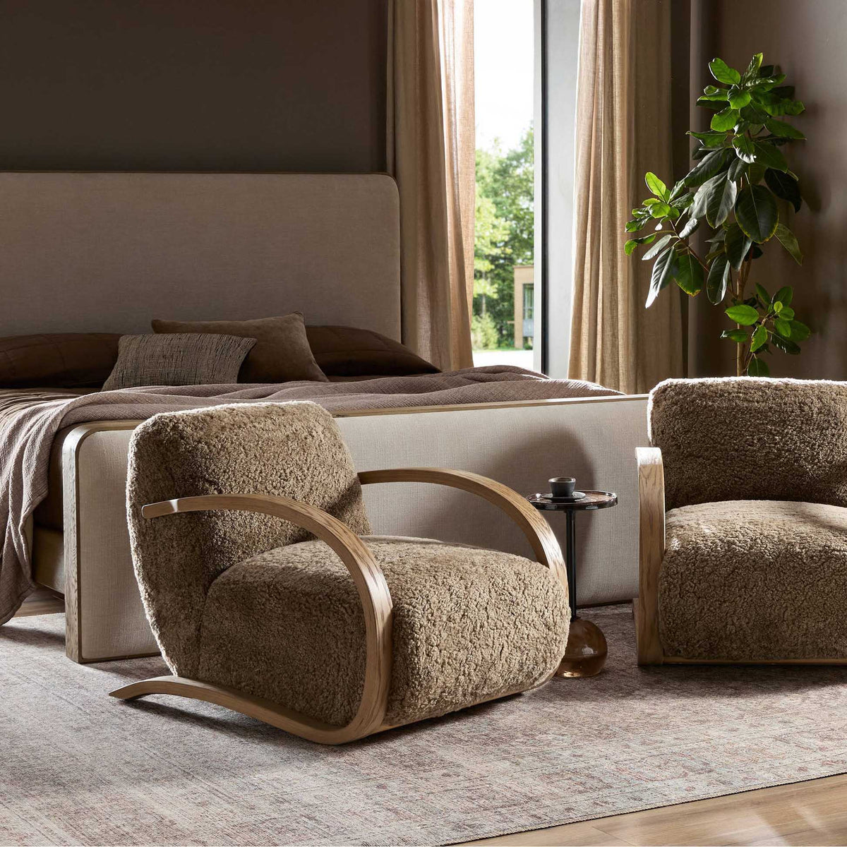 Burke Chair - Taupe Shearling