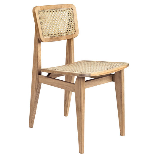 C-Chair Unupholstered Dining Chair - French Cane, Oak Oiled