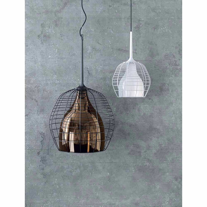 Cage Large Pendant - Black, Bronze