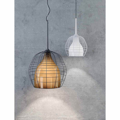 Cage Large Pendant - Black, Bronze