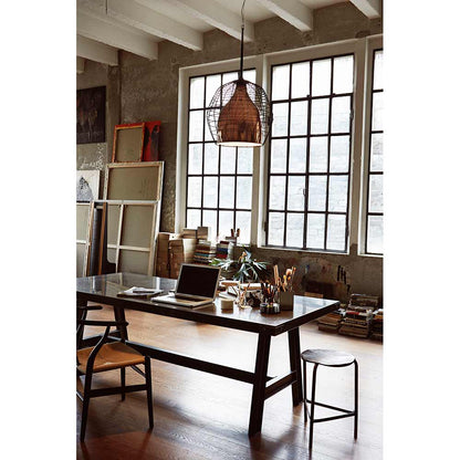 Cage Large Pendant - Black, Bronze