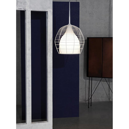 Cage Large Pendant - White, White