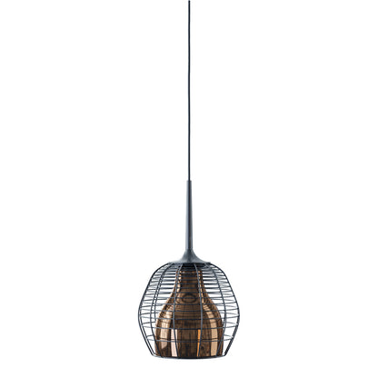 Cage Small Pendant - Black, Bronze
