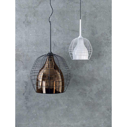 Cage Small Pendant - Black, Bronze