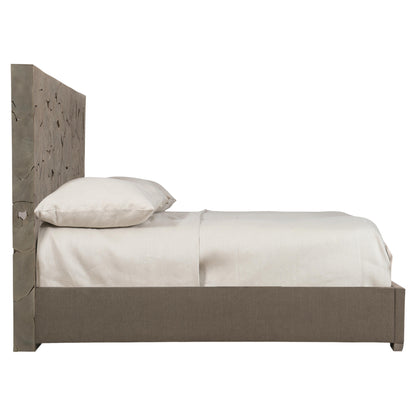 Calavaras Fabric Panel Bed - Smoked Truffle
