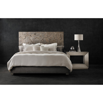 Calavaras Fabric Panel Bed - Smoked Truffle