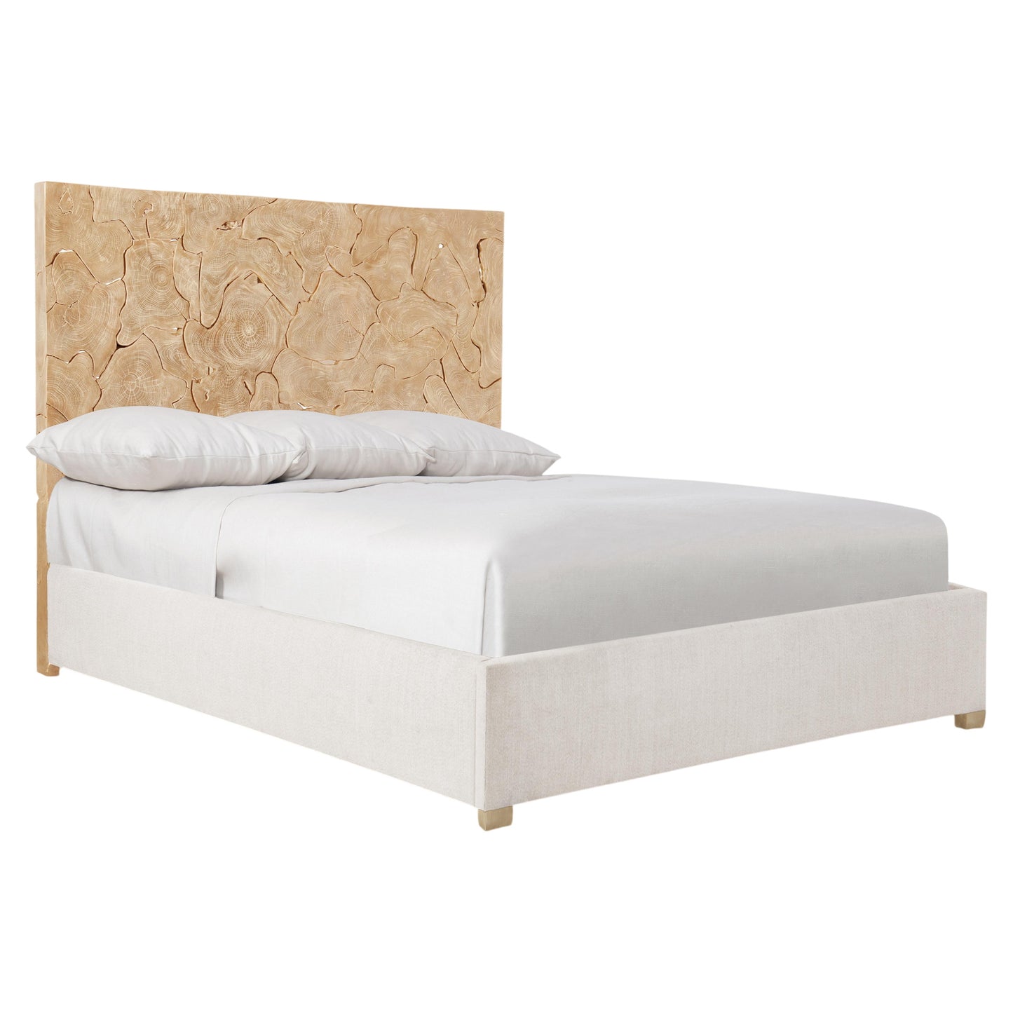 Calavaras Fabric Panel Bed - Teak
