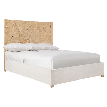 Calavaras Fabric Panel Bed - Teak