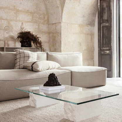 Calm Rectangular Cushion - Camel, Black