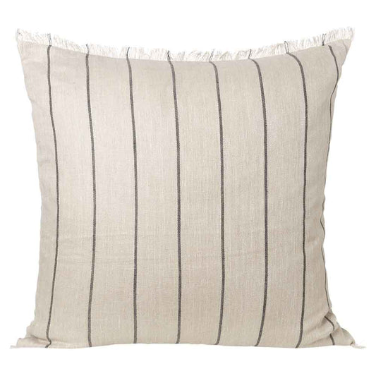 Calm Square Cushion Large - Camel, Black