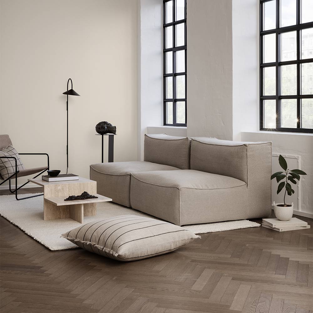 Calm Square Cushion Large - Camel, Black – Rouse Home