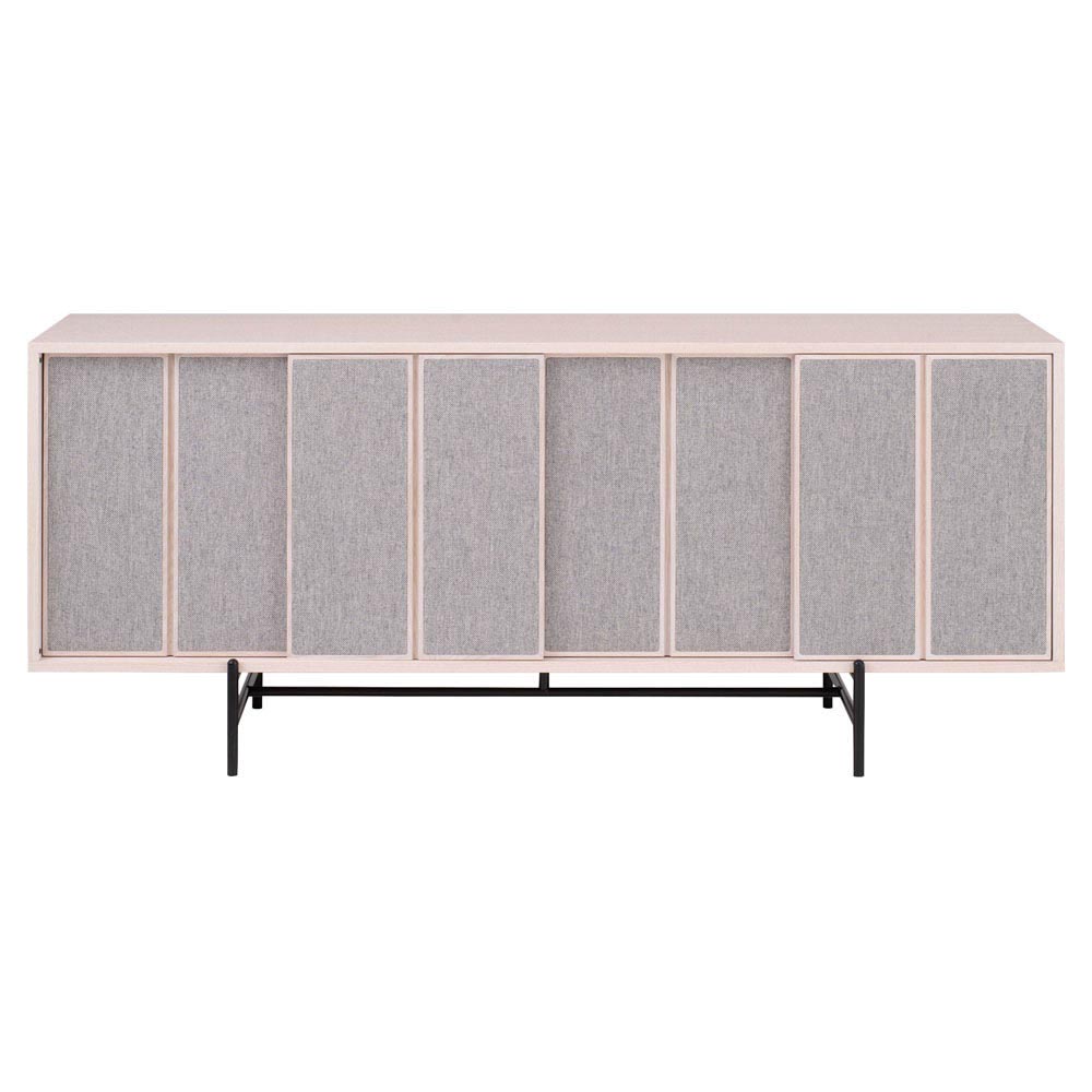 Canvas Large Cabinet With Fabric - Ash