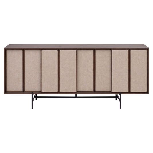 Canvas Large Cabinet With Fabric - Walnut